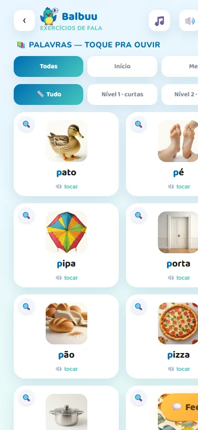Palavras com fotos reais